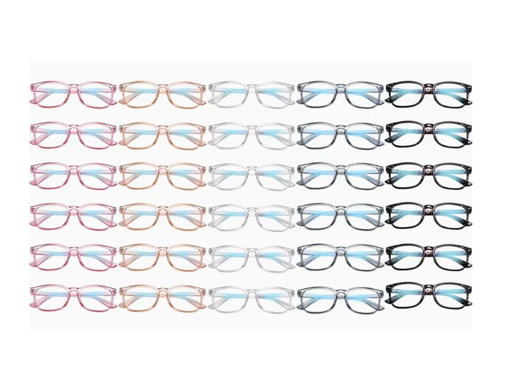 Blue Light Blocking Reading Glasses – 30-Pack Multicolor